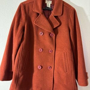 L.L. Bean Women's Rust Peacoat